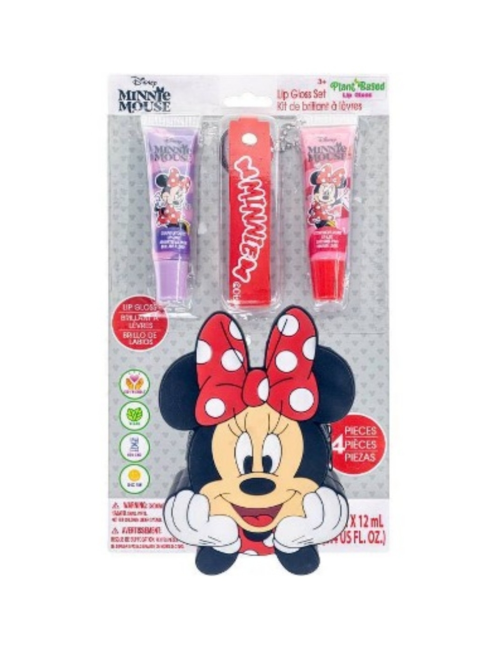 Disney Minnie Mouse Lip Gloss Set - Plant Based - Ages 3+